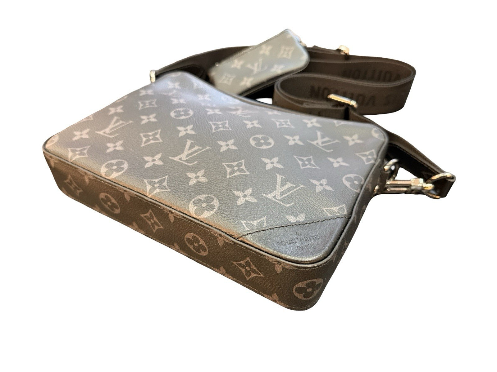 Louis Vuitton Trio Messenger Bag Reverse Monogram Eclipse Canvas