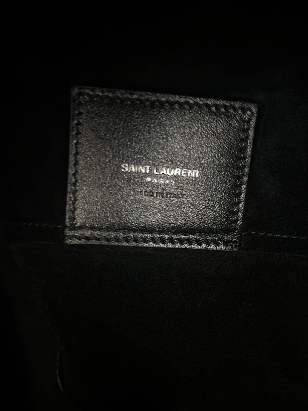 Saint Laurent Tanger tote bag in black smooth leather