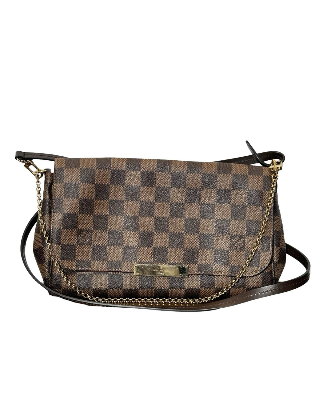 LOUIS VUITTON  Damier MM Favorite canvas Brown Shoulder Bag