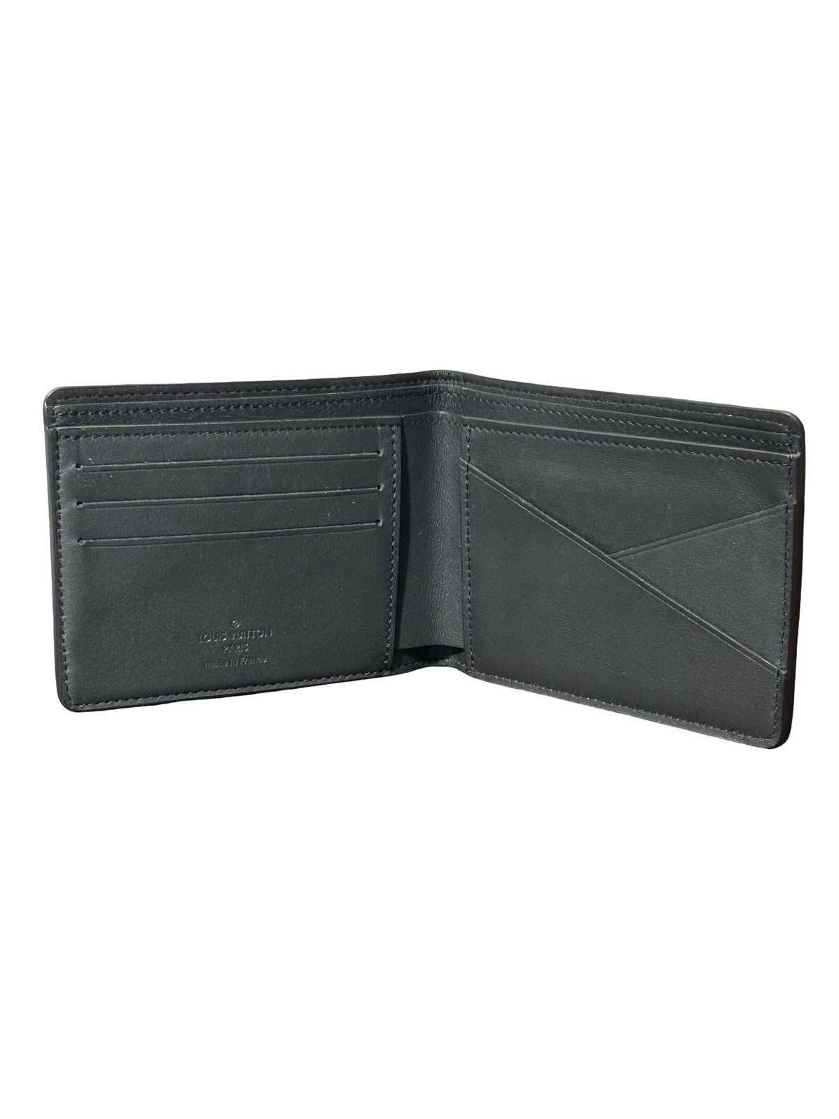 LOUIS VUITTON Calfskin Monogram Shadow Multiple Wallet Black