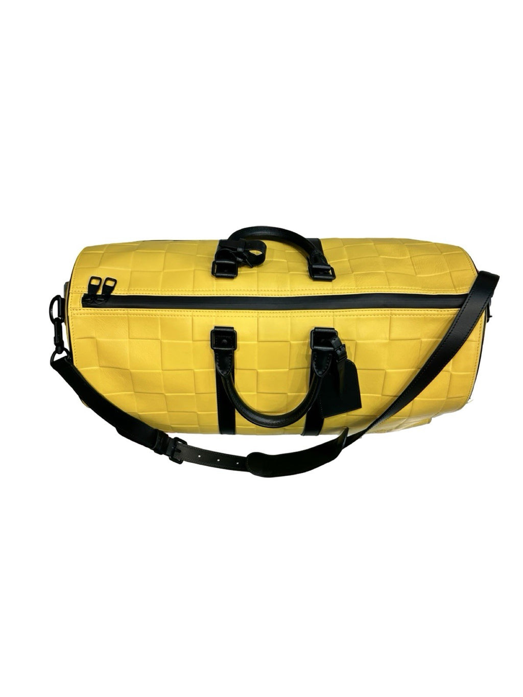 Louis Vuitton Leather Keepall Yellow Bandouliere 50