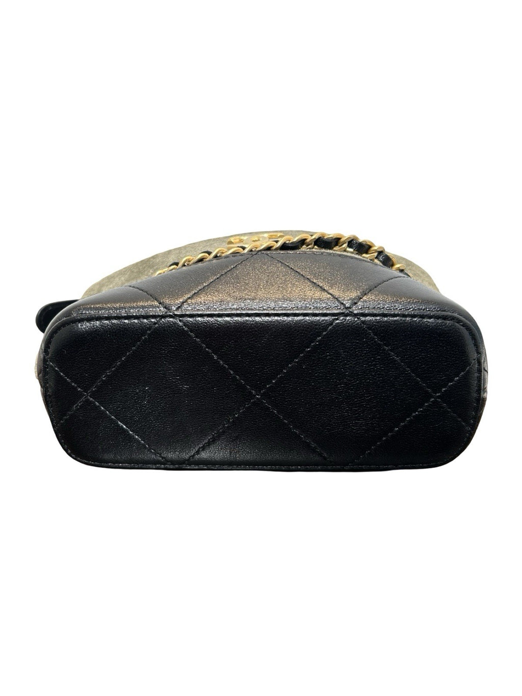 Chanel Quilted Coco Base Hobo Clutch Khaki Clutch Bag
