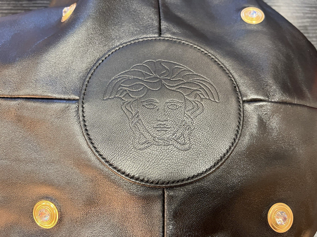 Versace Protea Embellished Nappa Shoulder Bag