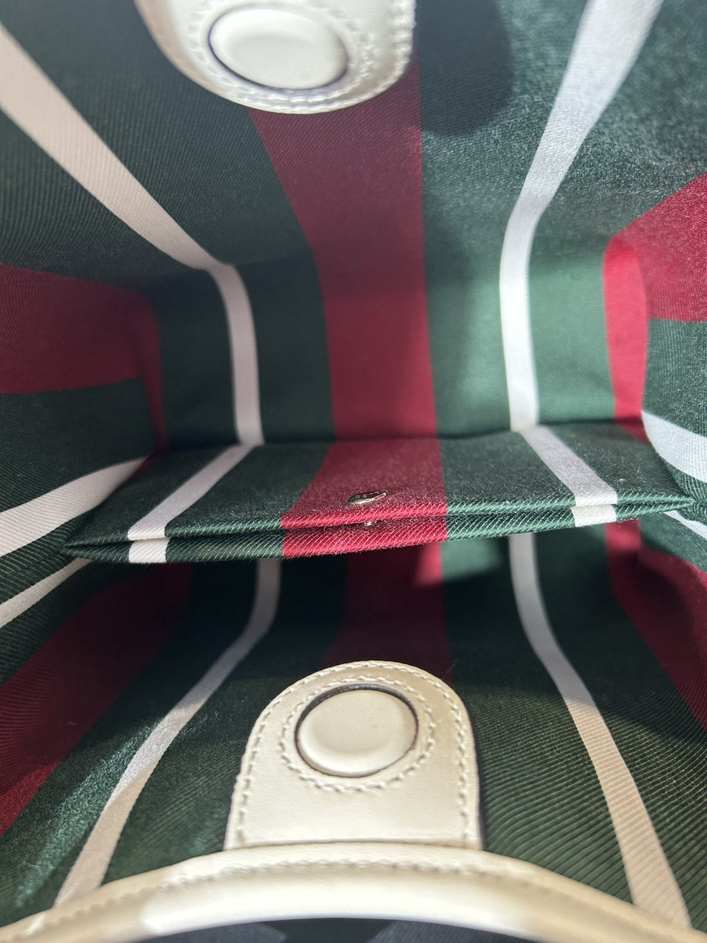 Gucci GG Emblem Small Bucket Bag In White