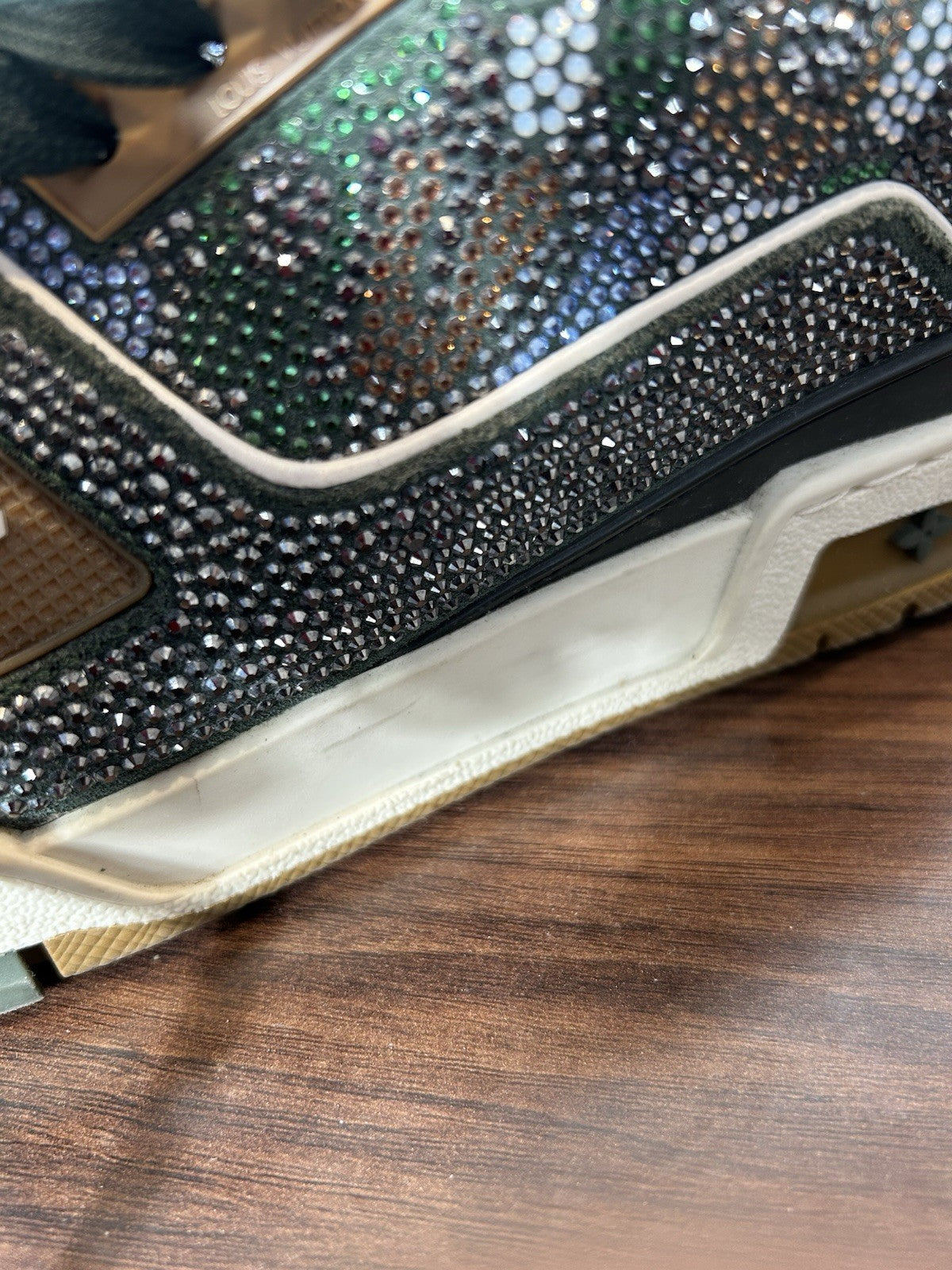 Louis Vuitton LV Trainer Crystal-covered Camouflage Design Size 10LV / 11 Us