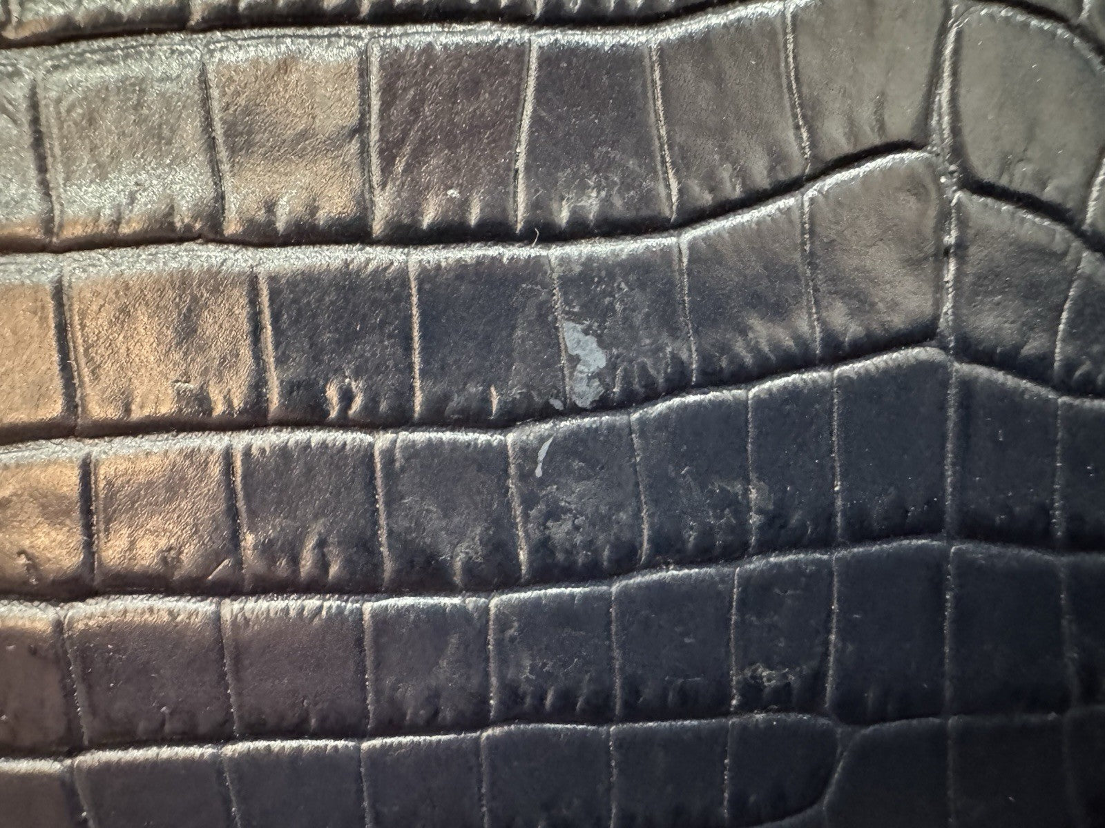 Saint Laurent Sac de Jour Small Croc-Embossed Leather Tote - Dark Blue / Navy