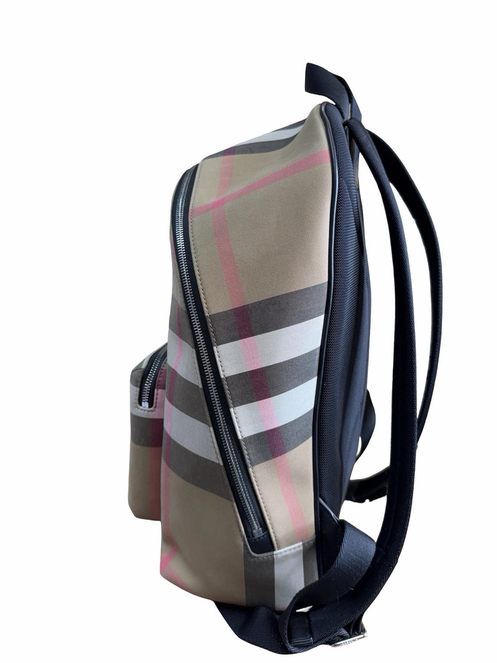 Burberry Jeff Check Canvas Backpack 