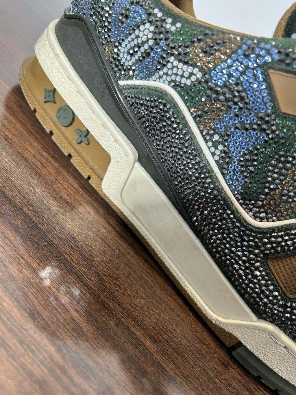 Louis Vuitton LV Trainer Crystal-covered Camouflage Design Size 10LV / 11 Us