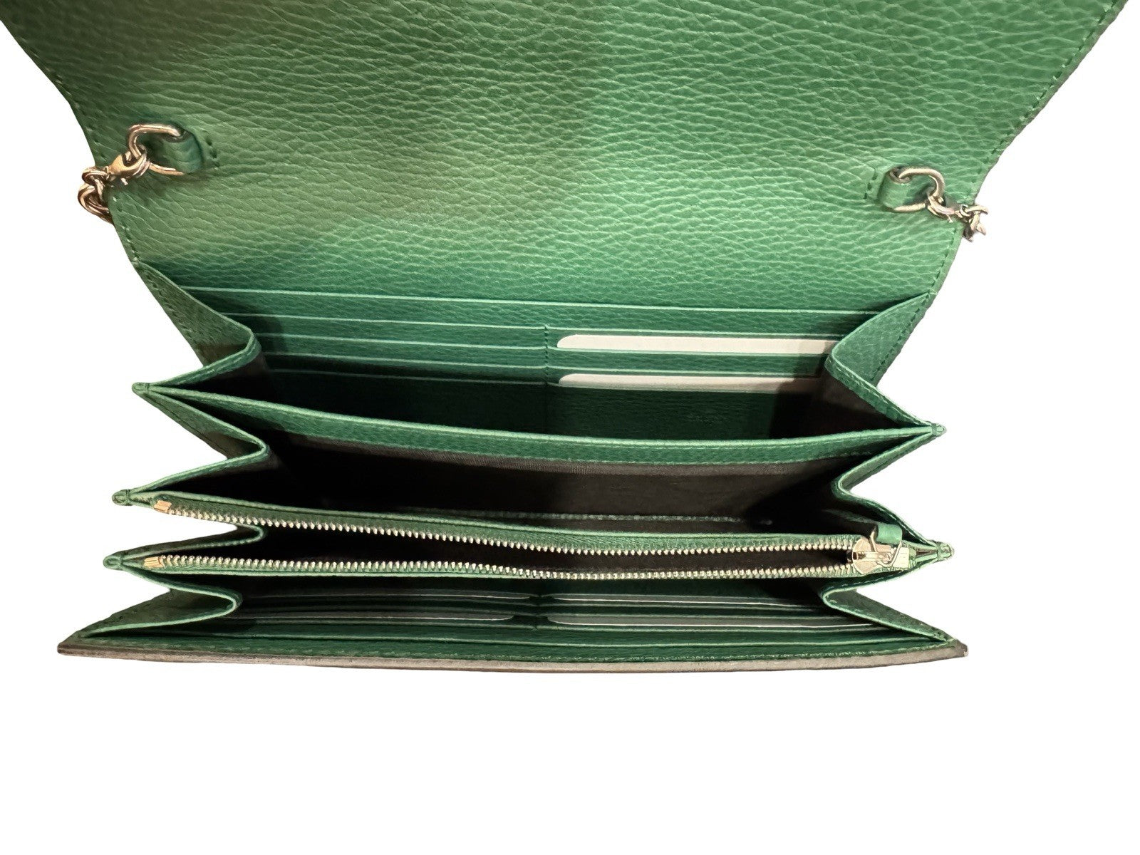 GUCCI Dollar Calfskin Crystal Mini Dionysus Shoulder Bag Emerald