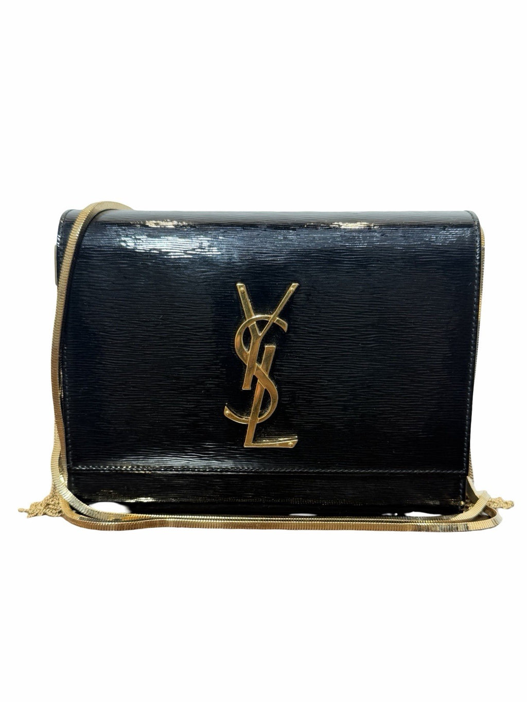 Saint Laurent YSL Patent Leather Small Kate Crossbody Bag