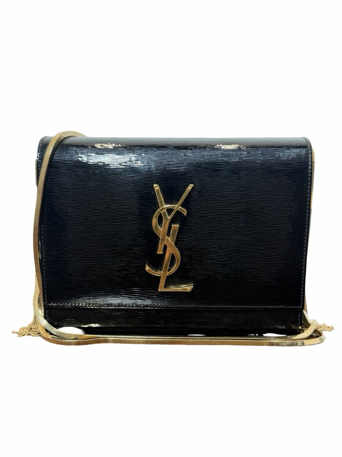 Saint Laurent YSL Patent Leather Small Kate Crossbody Bag