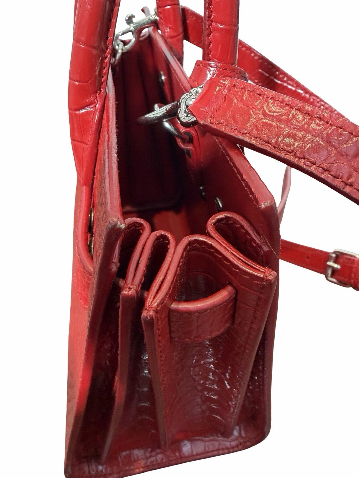 Saint Laurent YSL Sac De Jour Nano Crocodile Leather 
