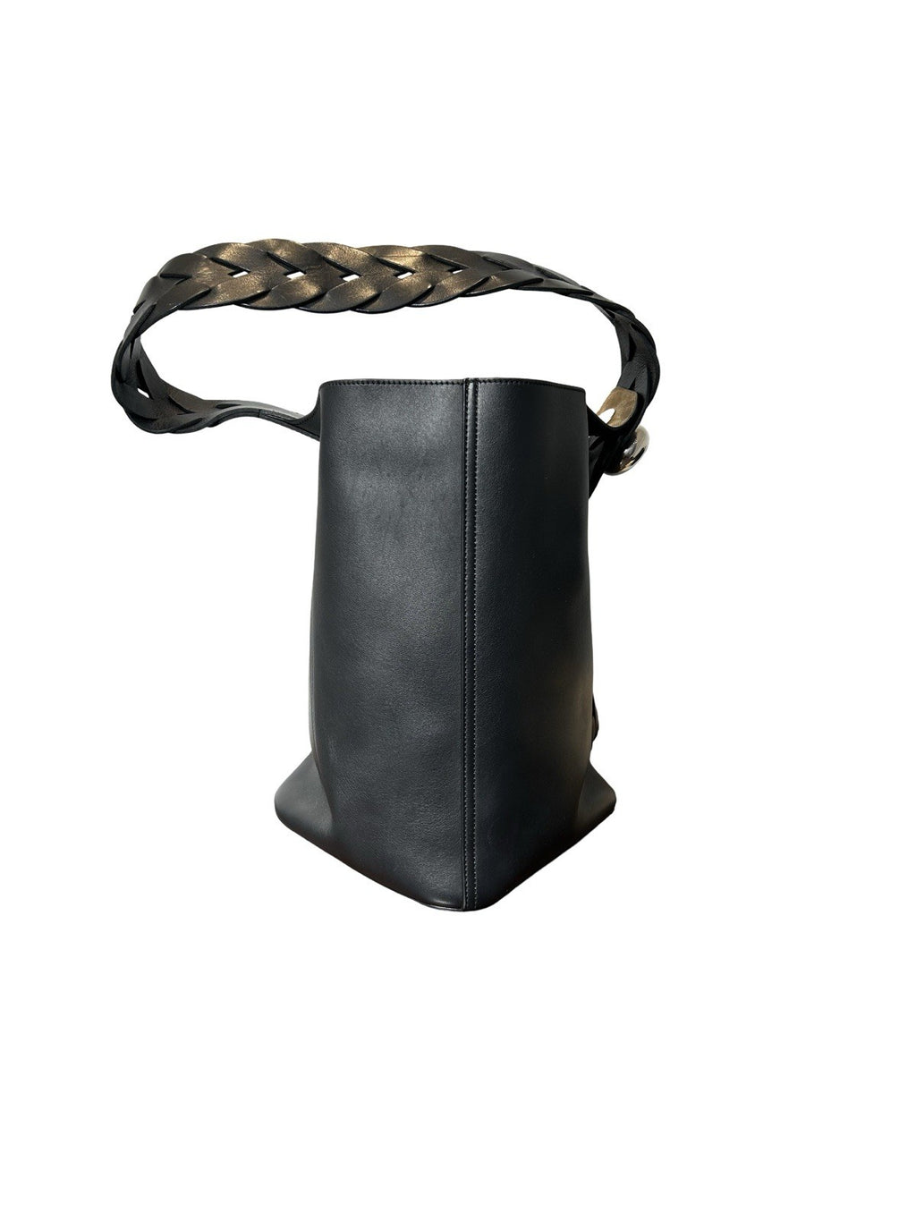Loewe Leather Pebble 2024 Black Bucket Bag 