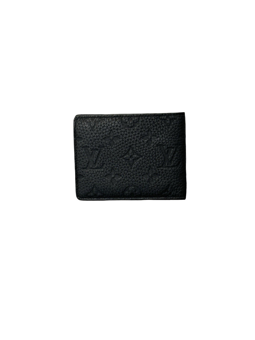 LOUIS VUITTON Calfskin Monogram Shadow Multiple Wallet Black