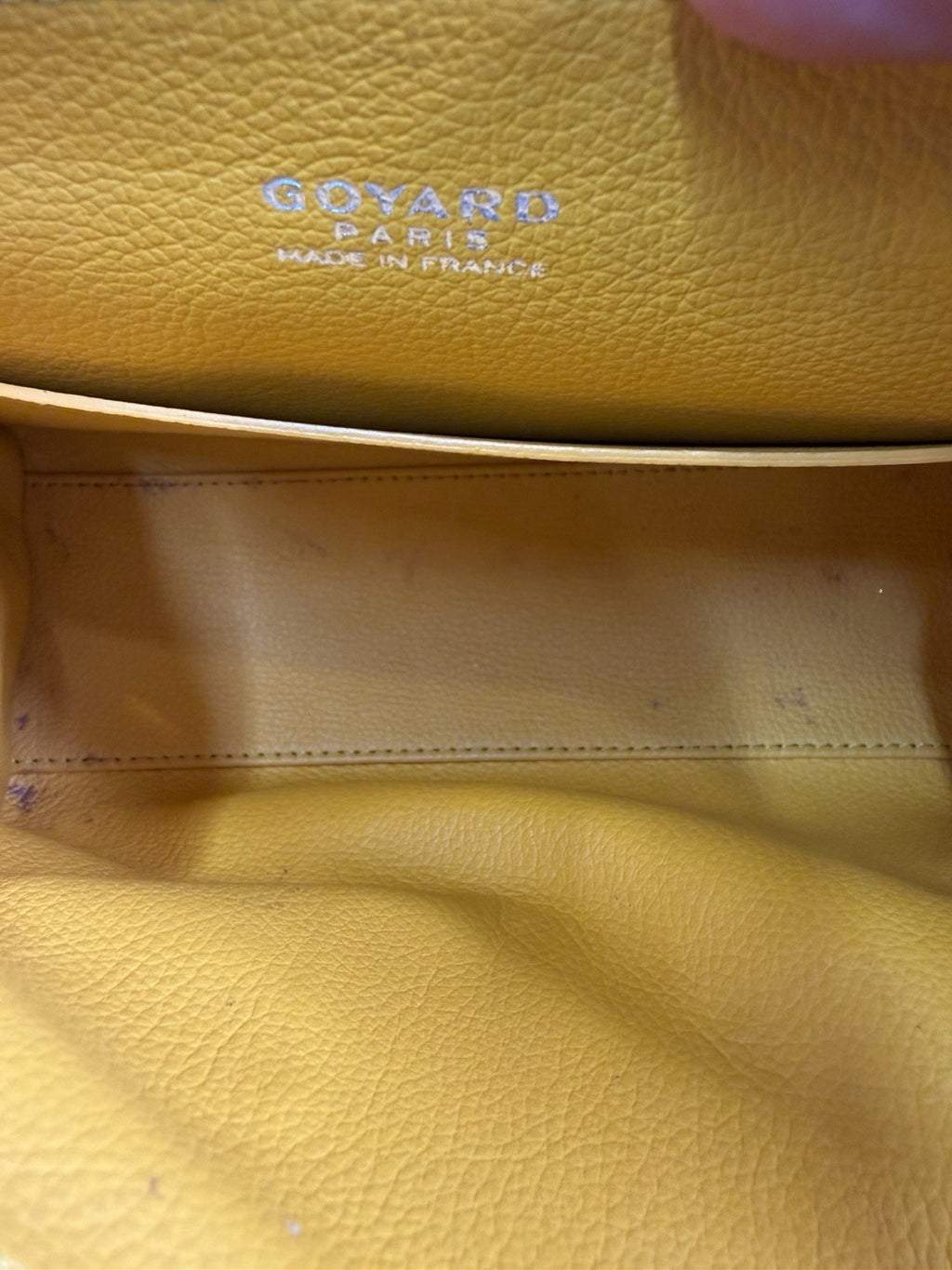 Goyard Goyardine Saigon Yellow Mini Top Handle Bag