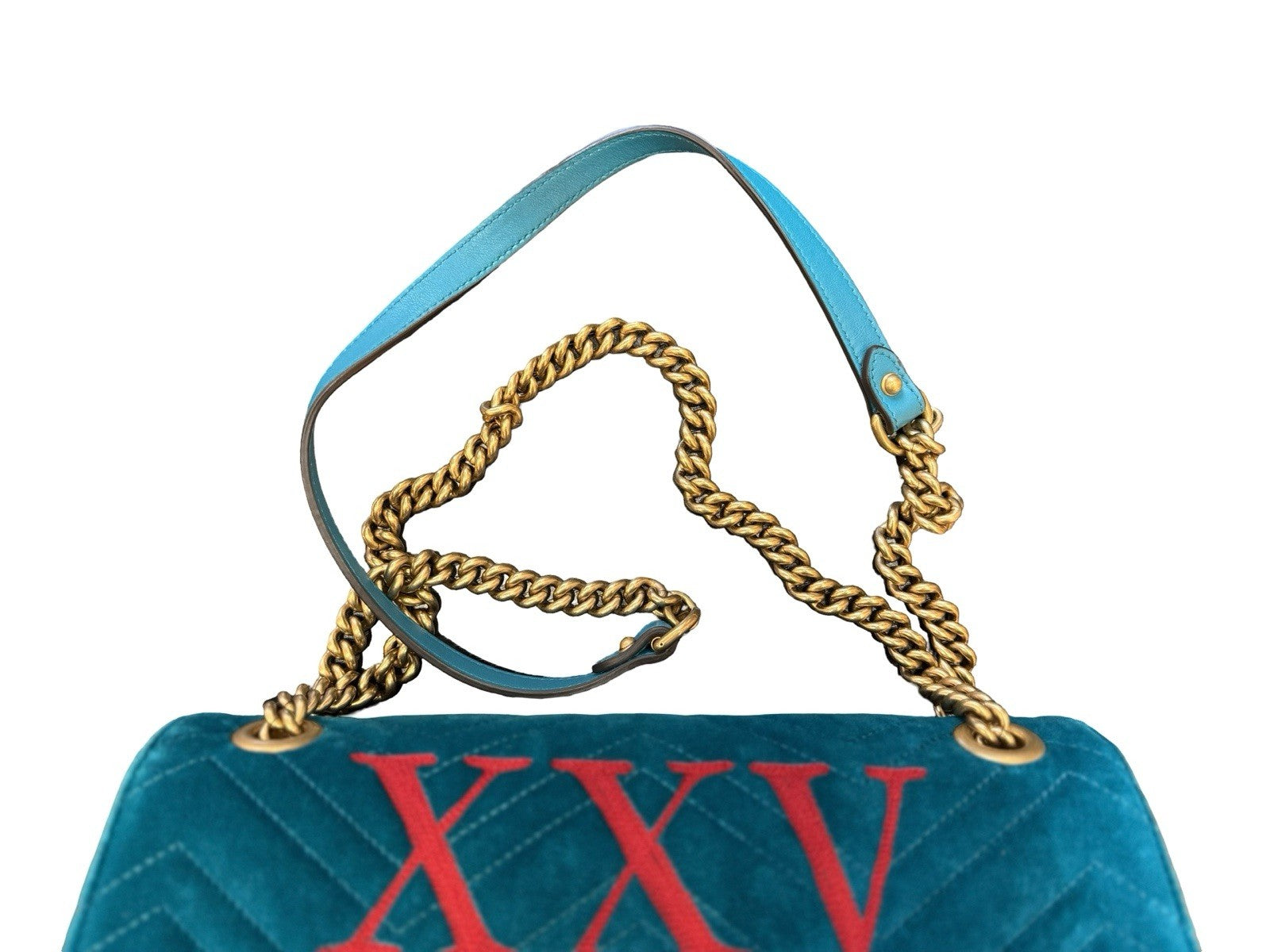 Gucci GG Marmont Medium Velvet Shoulder Bag XXV 110th Anniversary