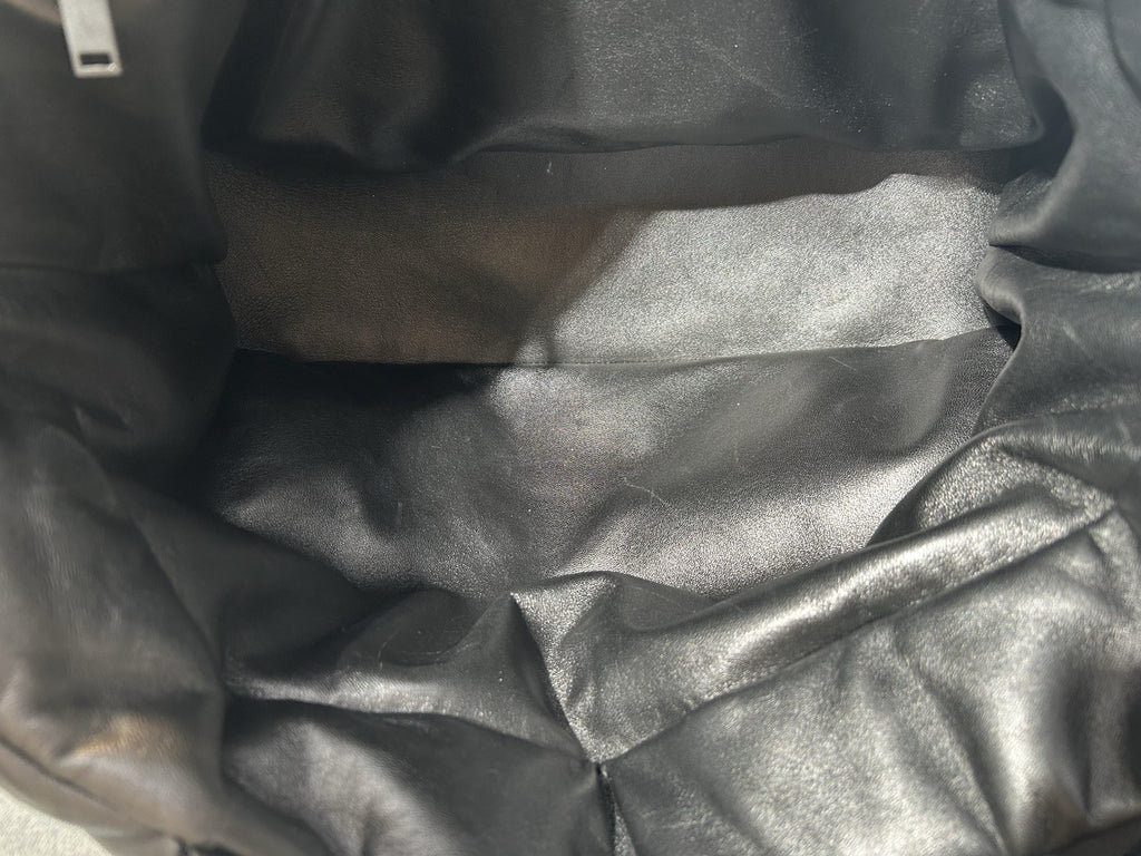 Saint Laurent YSL logo-debossed leather Puffer Tote Bag