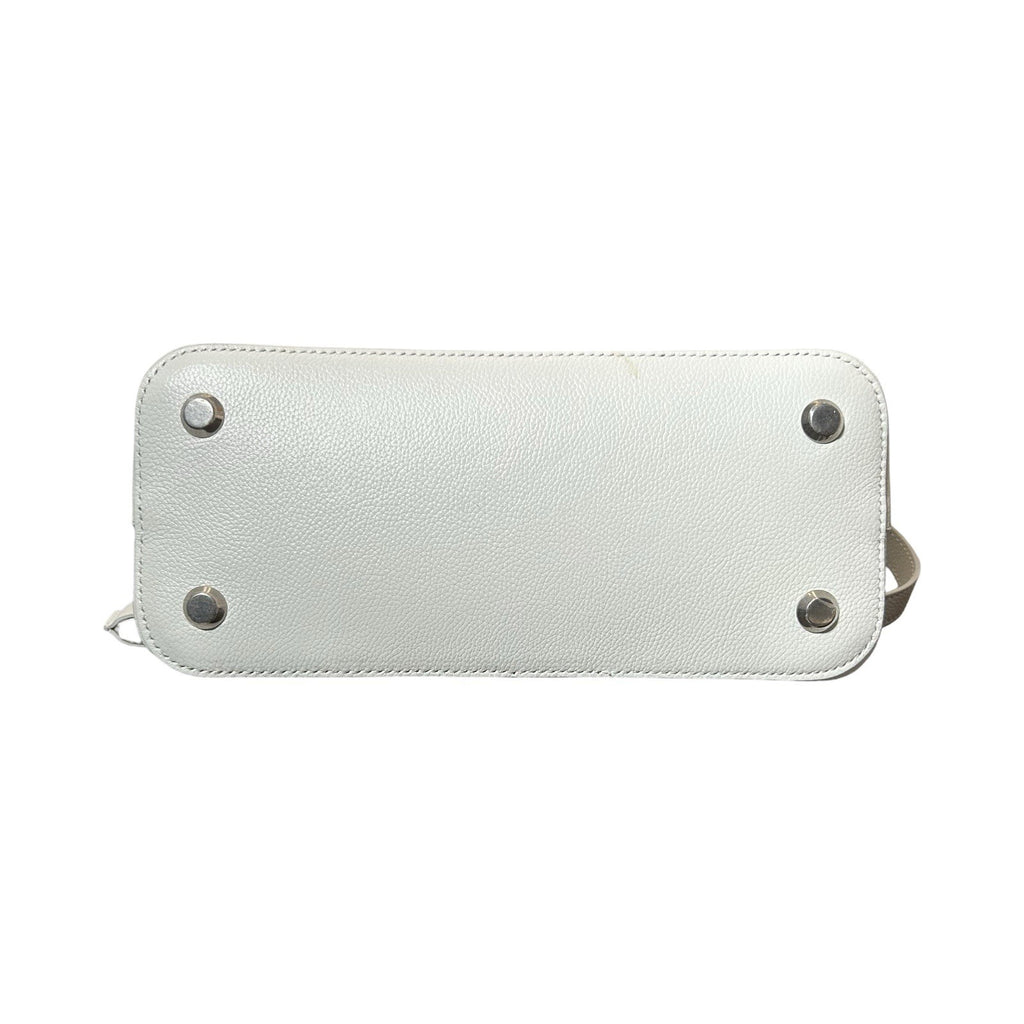 BALENCIAGA Signature Grained Calfskin Logo S Ville Top Handle Bag