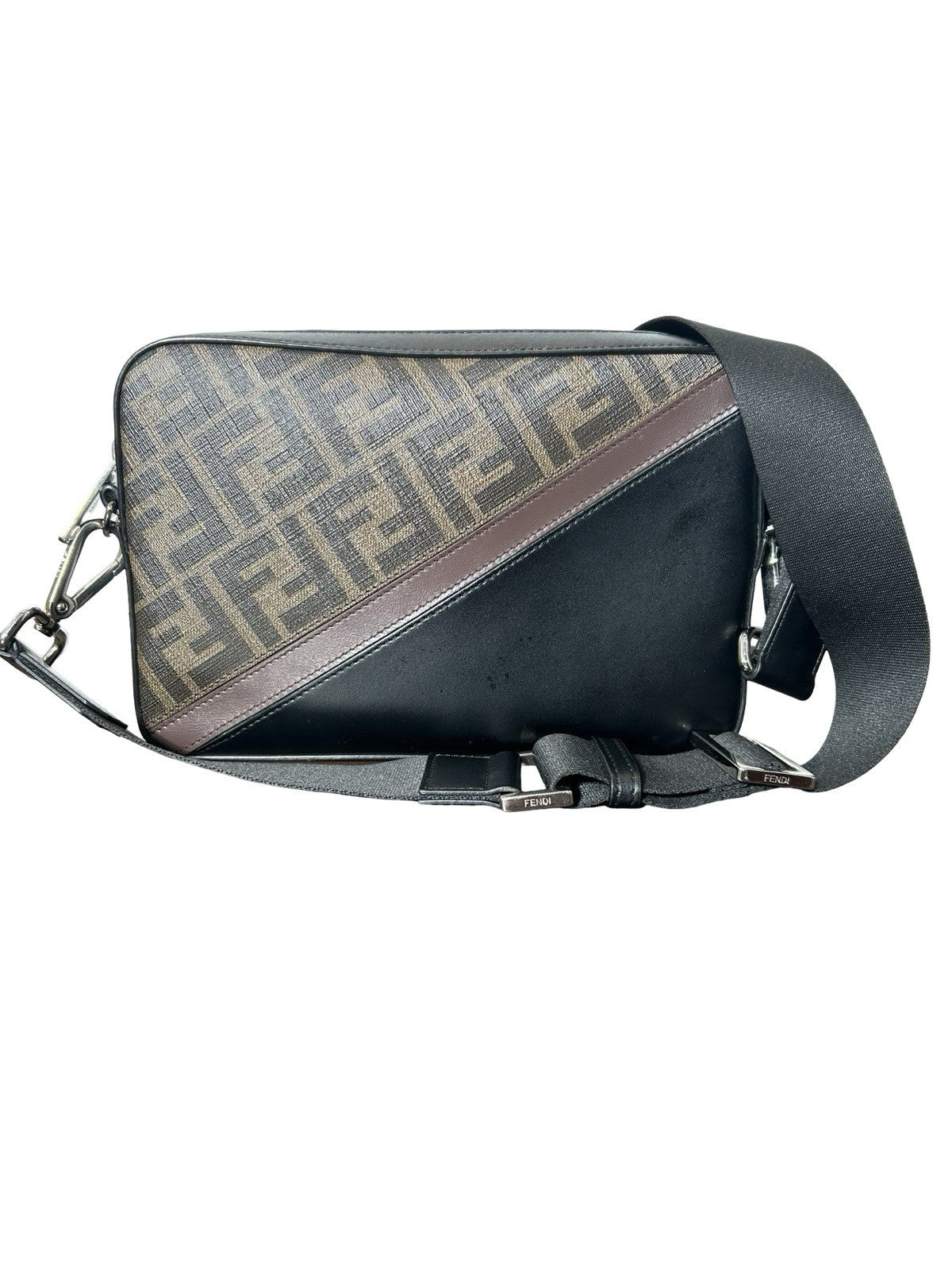 Fendi Camera Case Bag Zucca Coated Canvas and Leather Small
