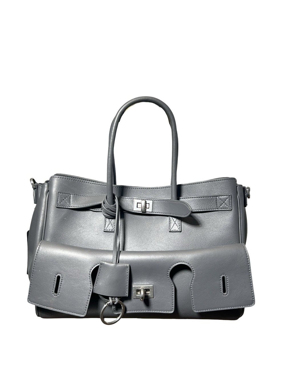 Balenciaga Bel Air Small Carry All Bag Gray
