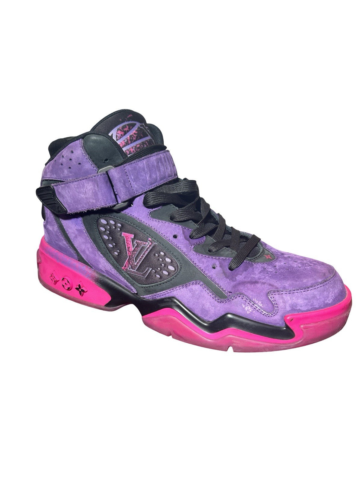 Louis Vuitton Suede Printed Sneakers 