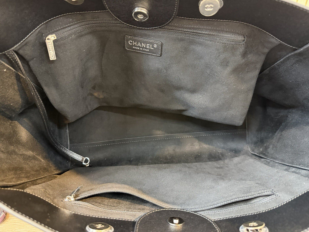 Chanel Deauville Large Black Shoulder Bag 