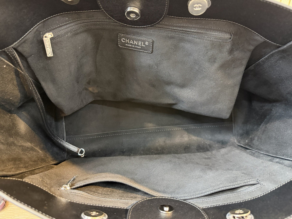 Chanel Deauville Large Black Shoulder Bag 