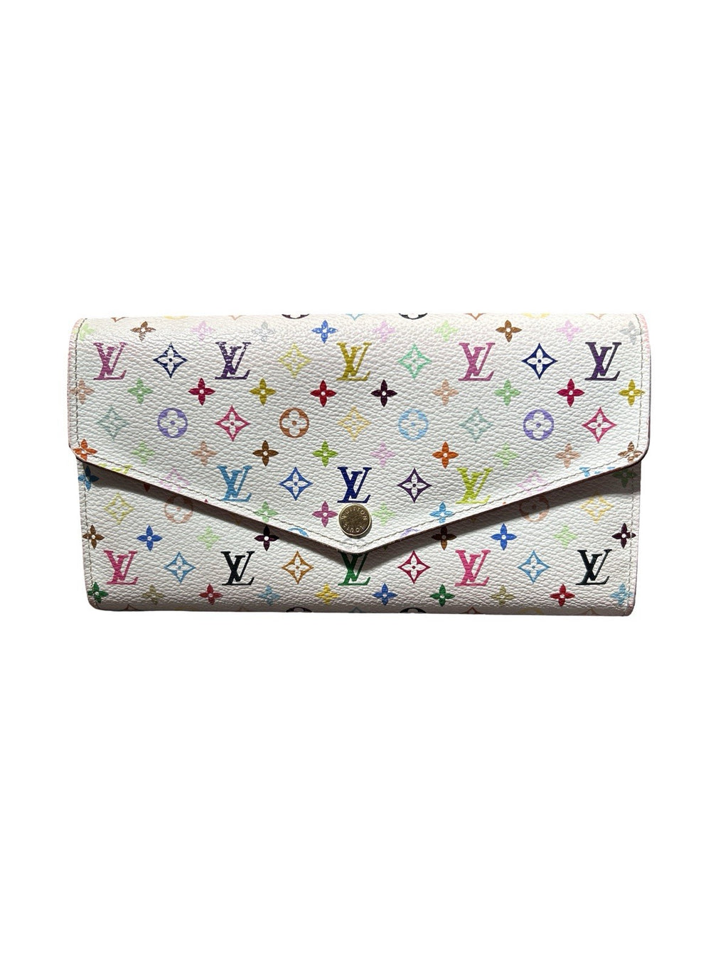Louis Vuitton Monogram Multicolor Sarah Wallet White