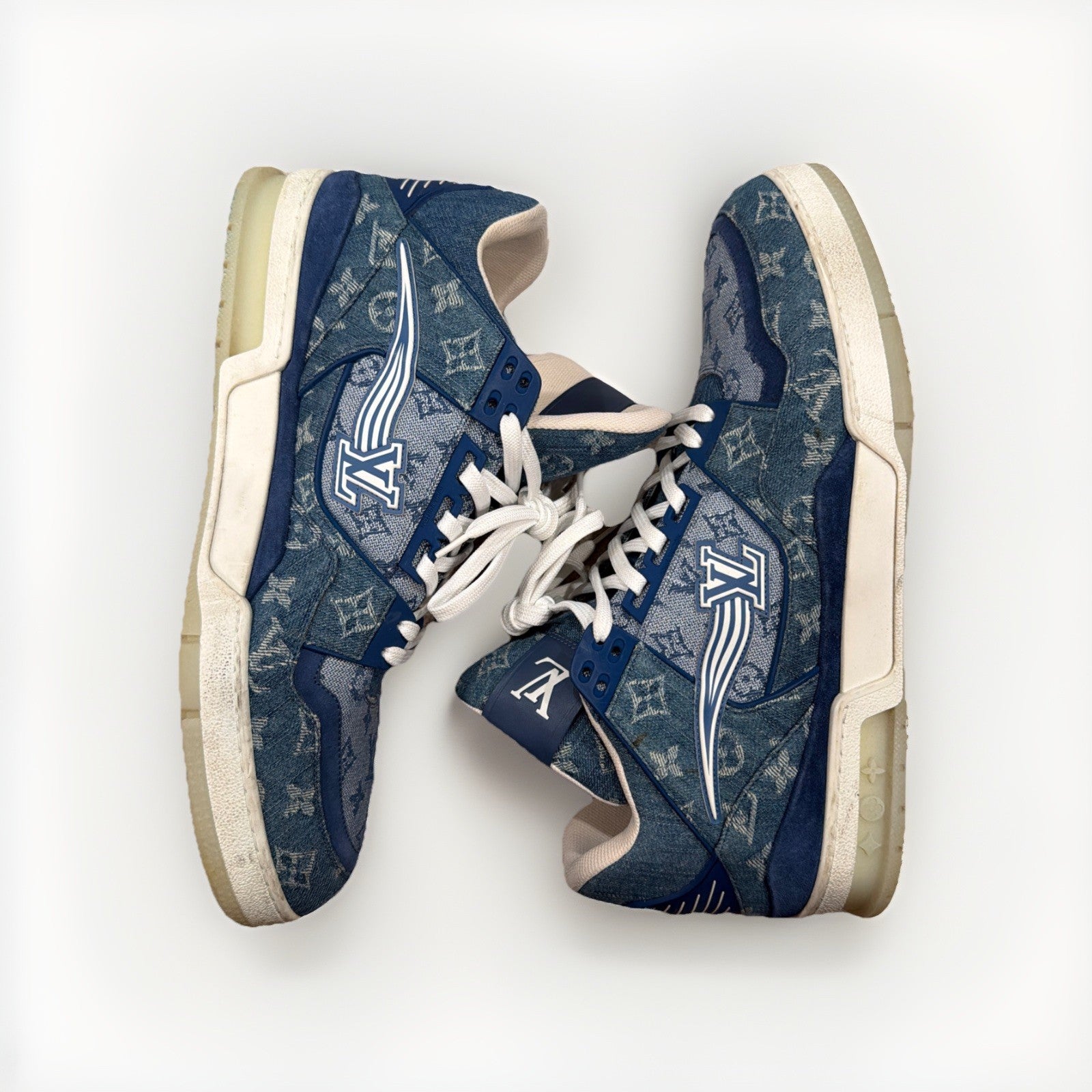 Louis Vuitton LV Trainer Monogram Denim Size  13 LV US 14
