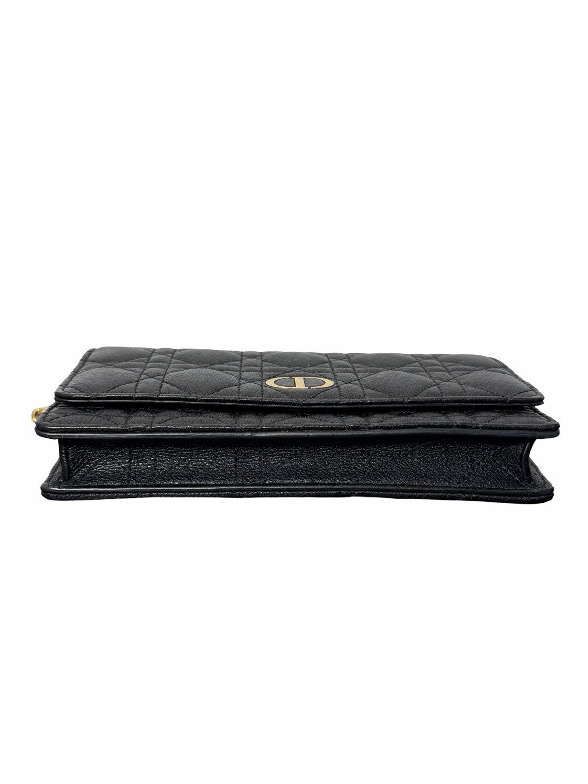 Dior Caro  Black Pouch with Chain 