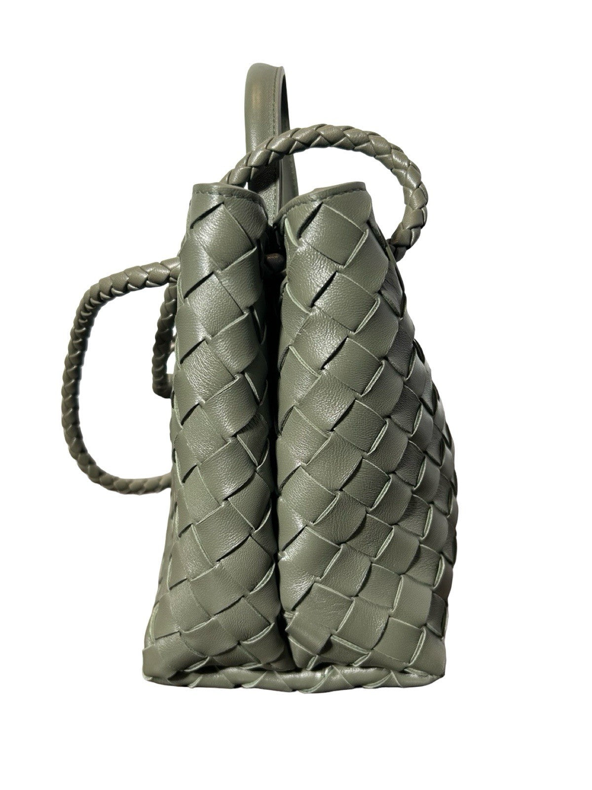 Bottega Veneta Andiamo Small Intrecciato leather top handle bag
