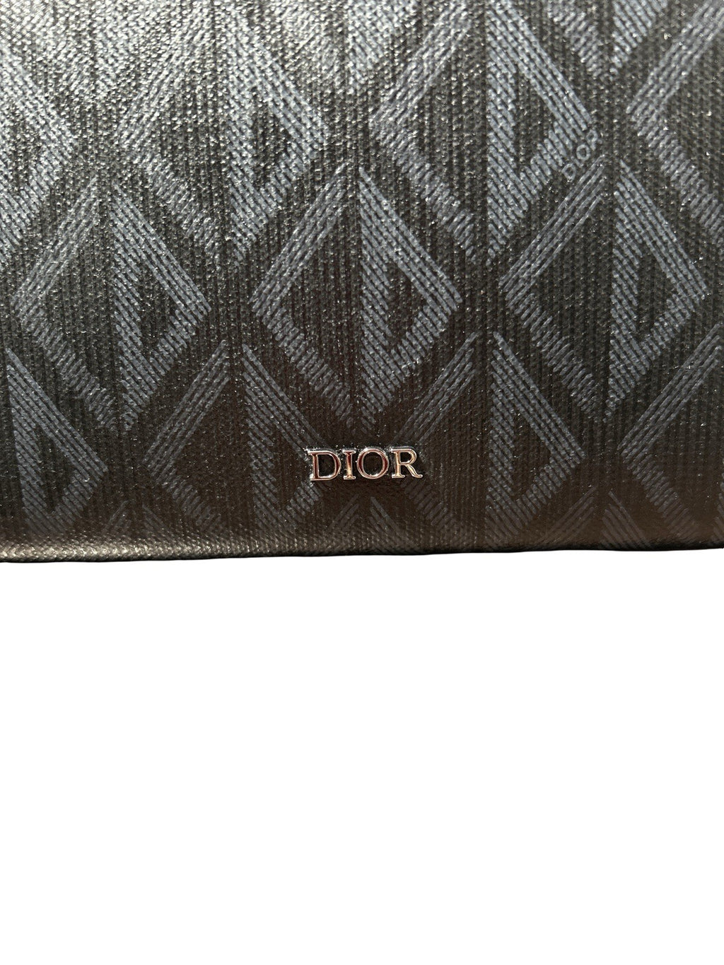 Dior Black CD Diamond Coated Canvas and Leather Toiletry Pouch