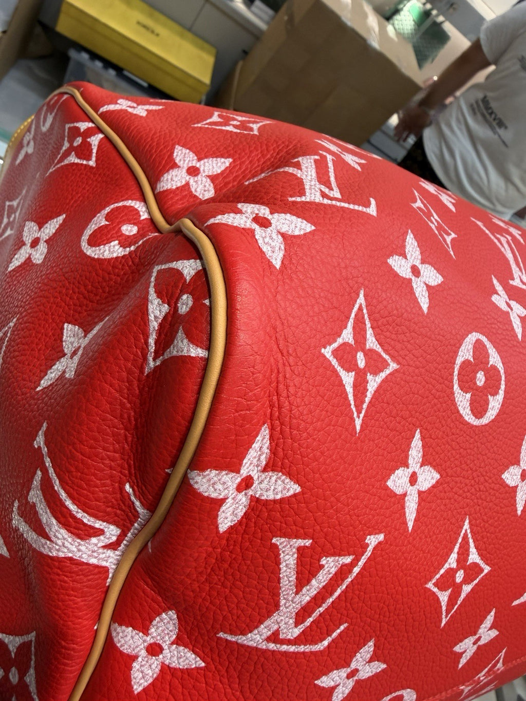 Louis Vuitton Speedy P9 Bandouliere 50 in Red