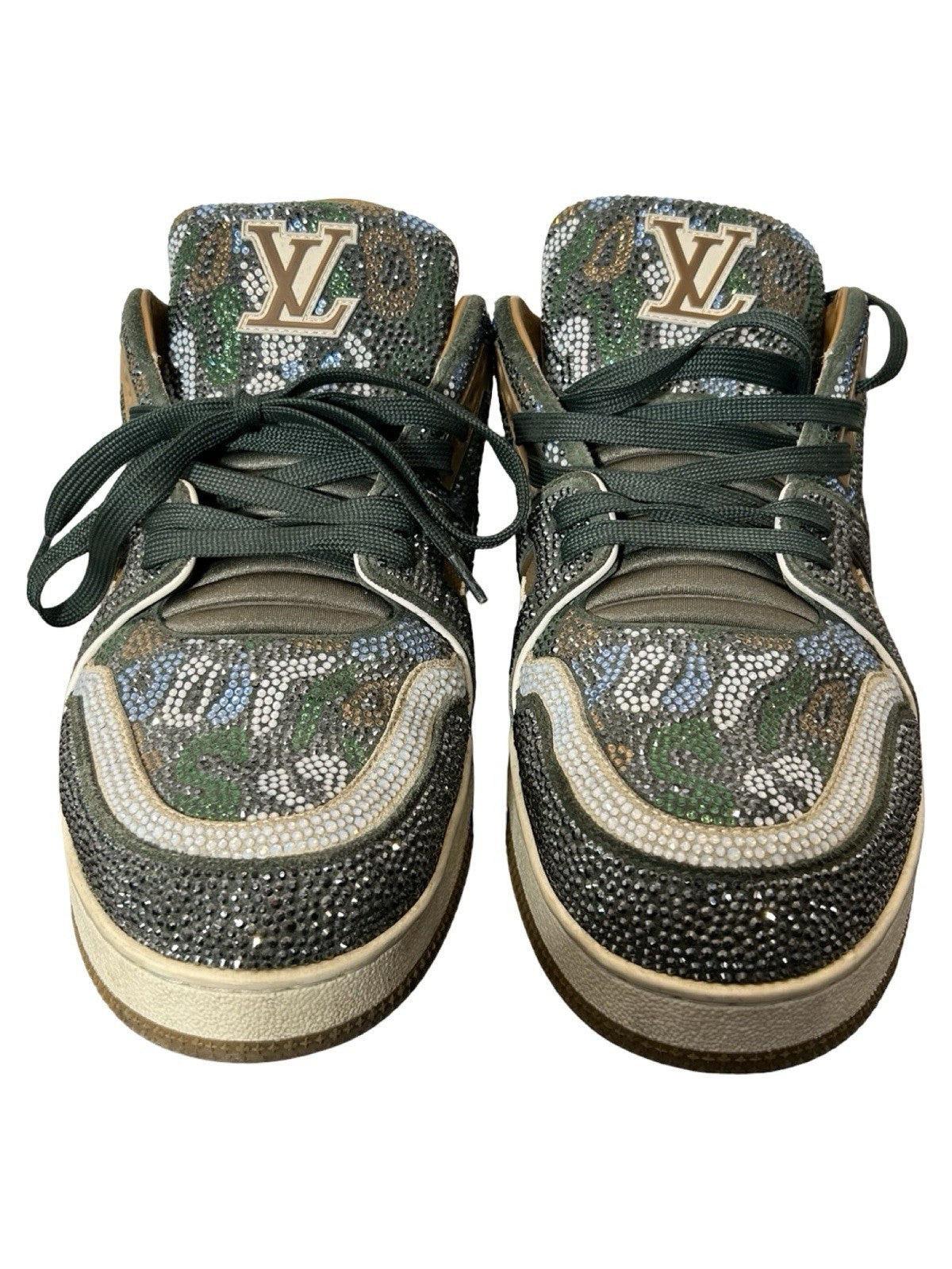 Louis Vuitton LV Trainer Crystal-covered Camouflage Design Size 10LV / 11 Us