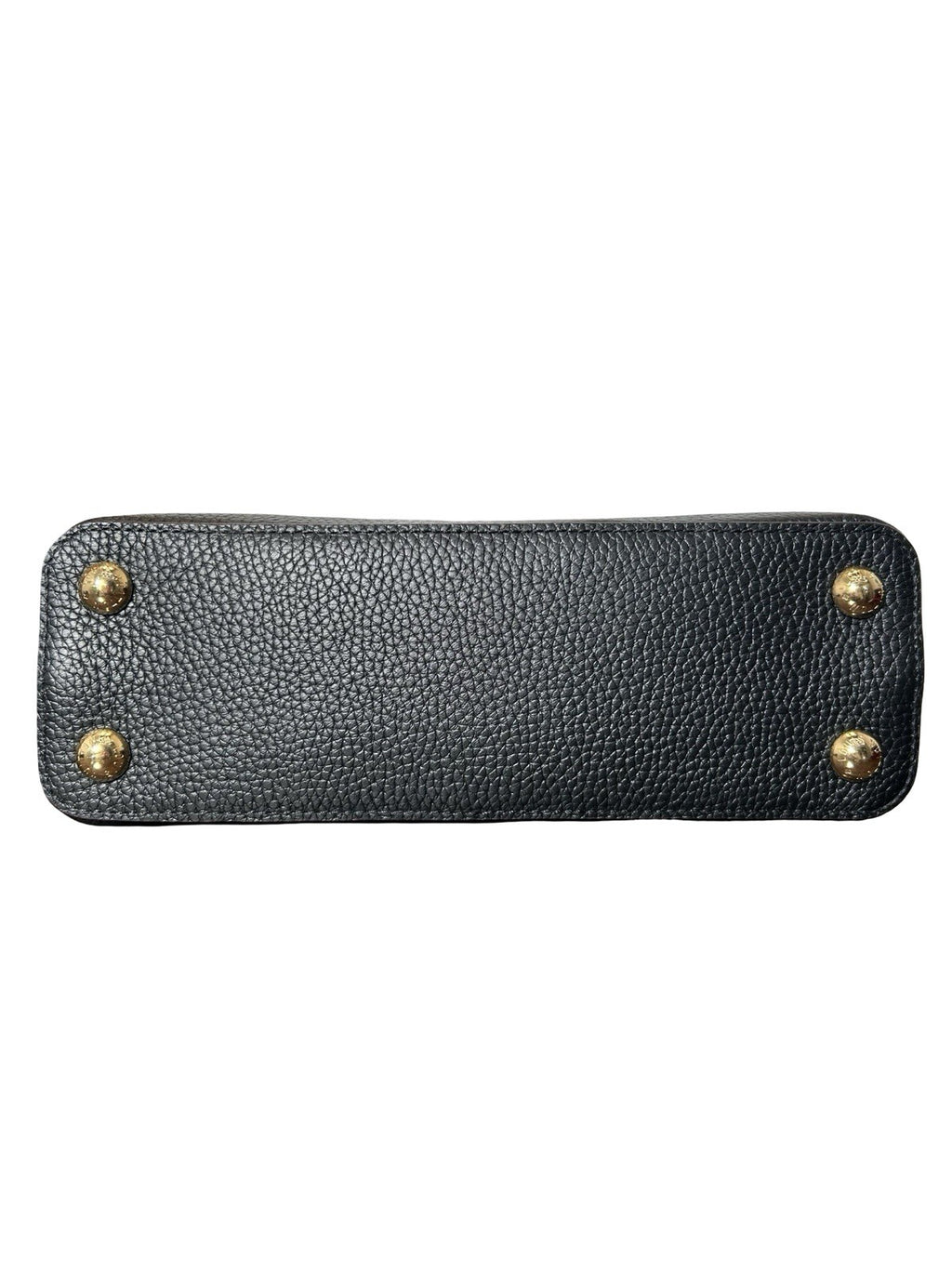 Louis Vuitton LV Monogram Capucines MM In Black Taurillon Leather