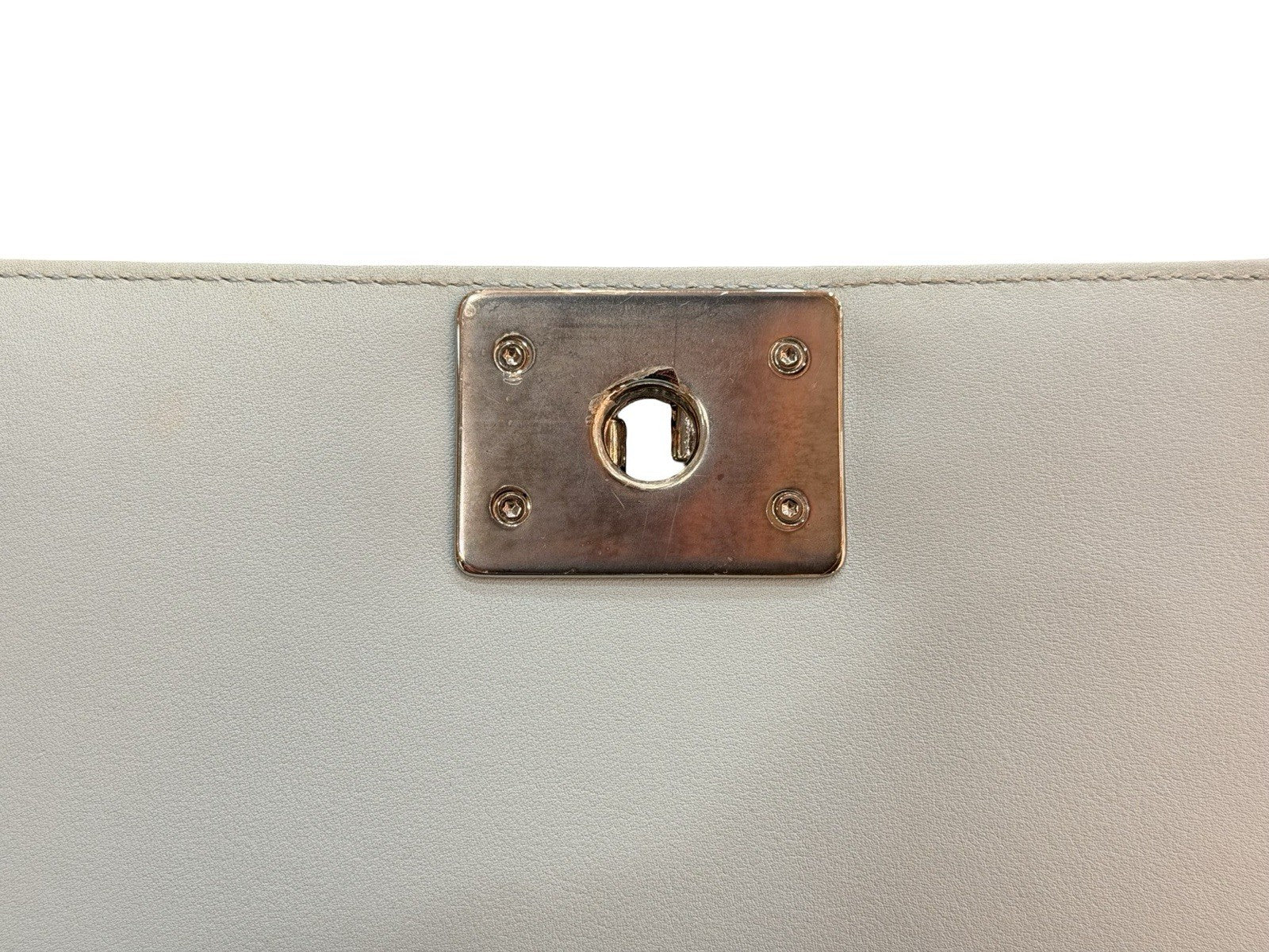 Chanel Boy Flap Bag Chevron Calfskin Old Medium Pastel Aqua