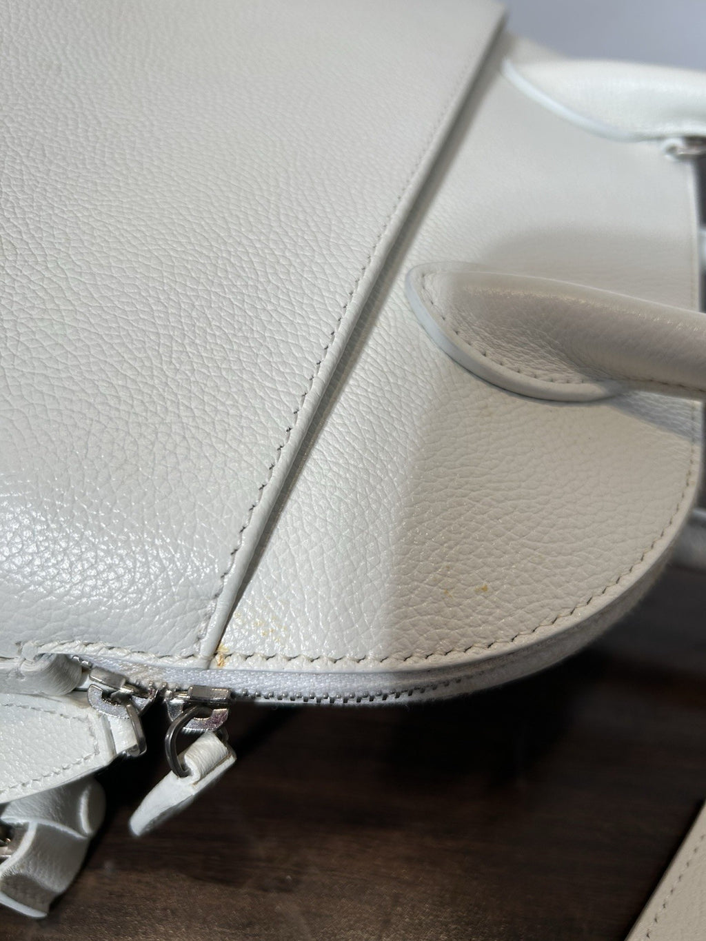 BALENCIAGA Signature Grained Calfskin Logo S Ville Top Handle Bag