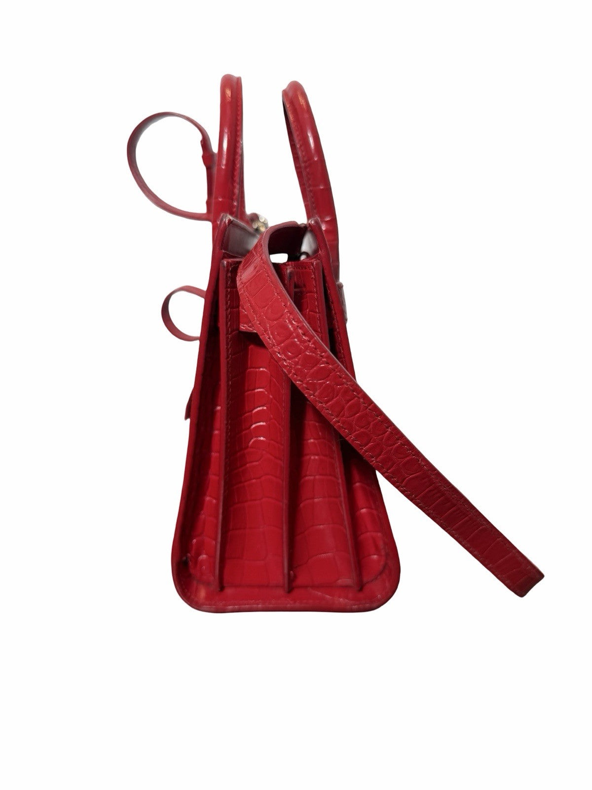 Saint Laurent YSL Sac De Jour Nano Crocodile Leather 