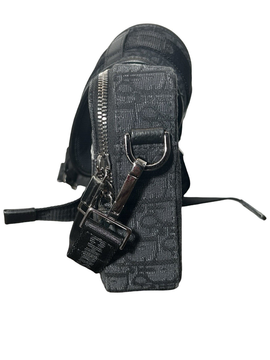 Christian Dior Safari Messenger Bag In Black Monogram Canvas
