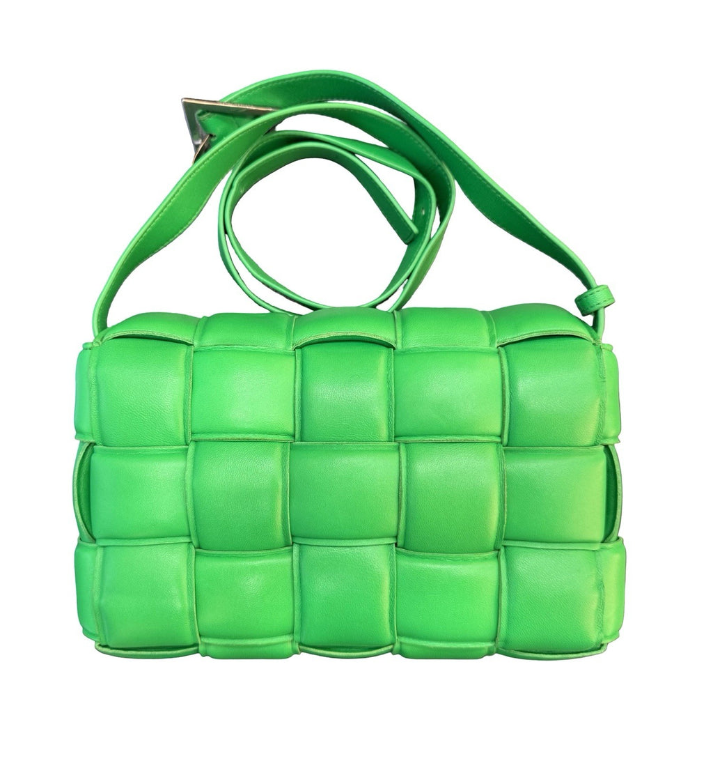 Bottega VenetaIntrecciato Padded Cassette Intrecciato Leather Cross Body Green
