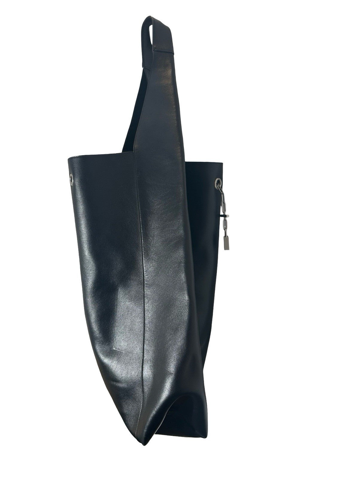 Saint Laurent Tanger tote bag in black smooth leather