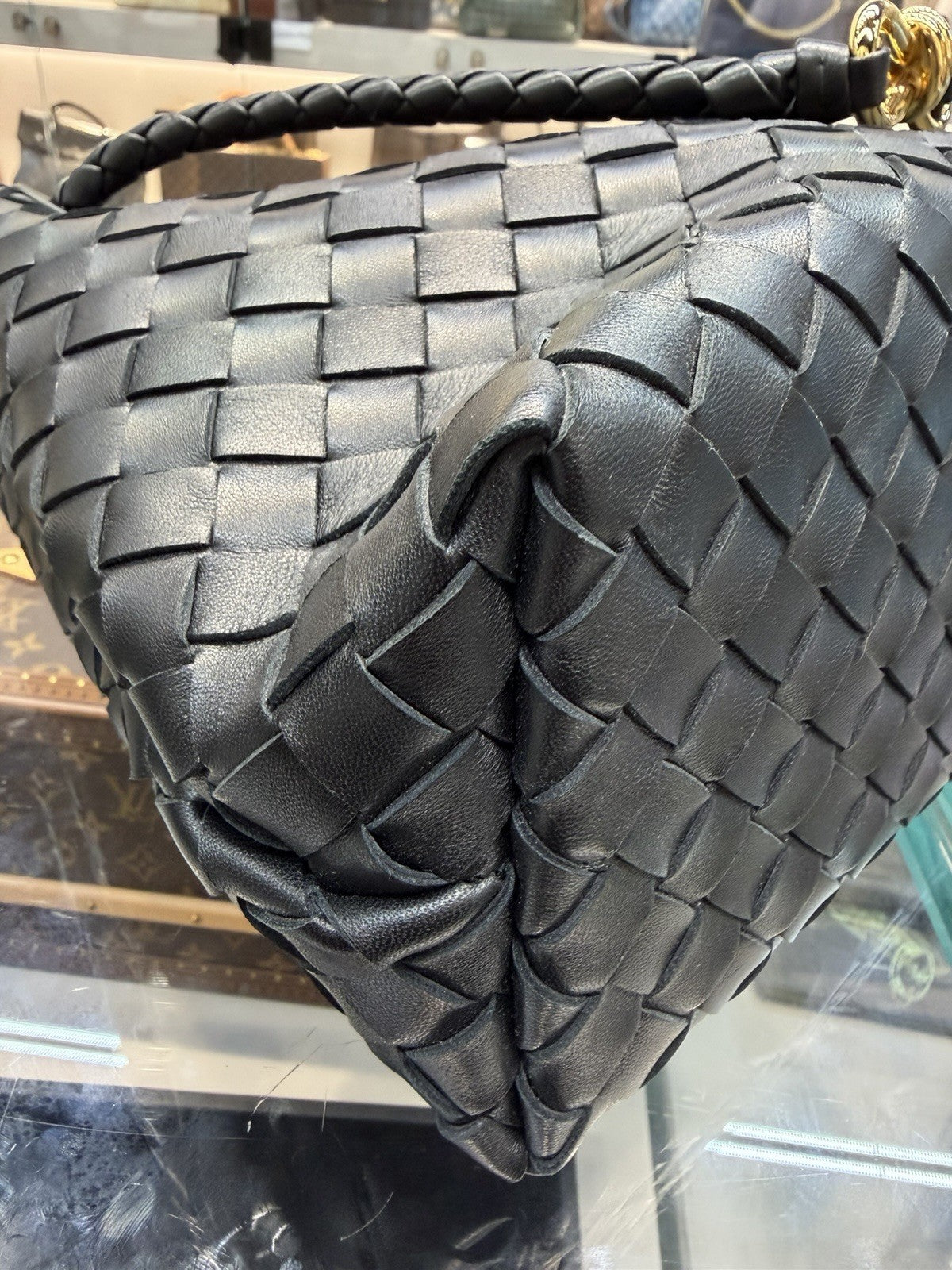 Bottega Veneta Black Intrecciato Andiamo Medium 