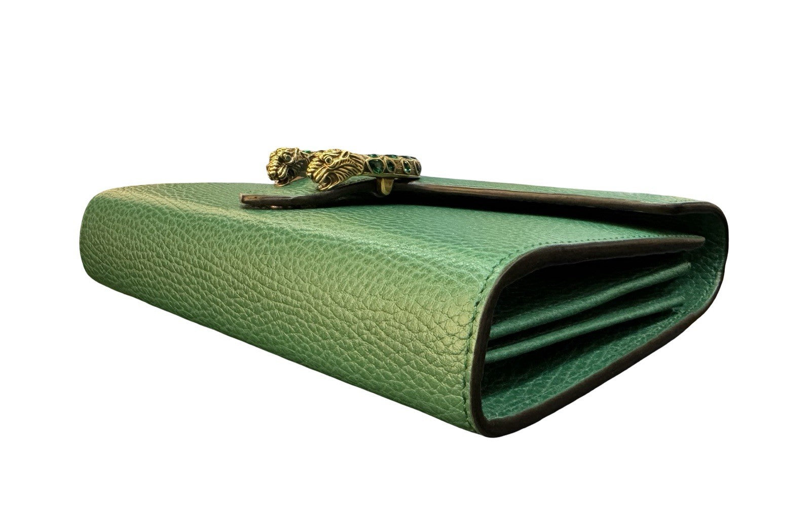 GUCCI Dollar Calfskin Crystal Mini Dionysus Shoulder Bag Emerald