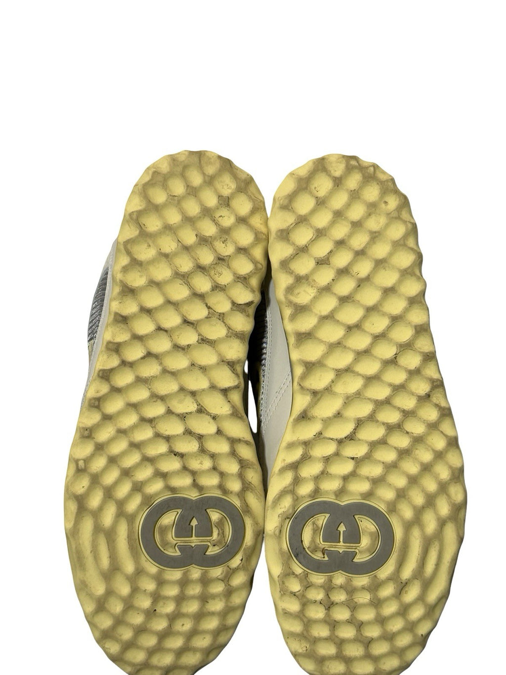 Gucci Dali Soft Calfskin Womens Mac80 Sneakers 40 Grey Sky Yellow
