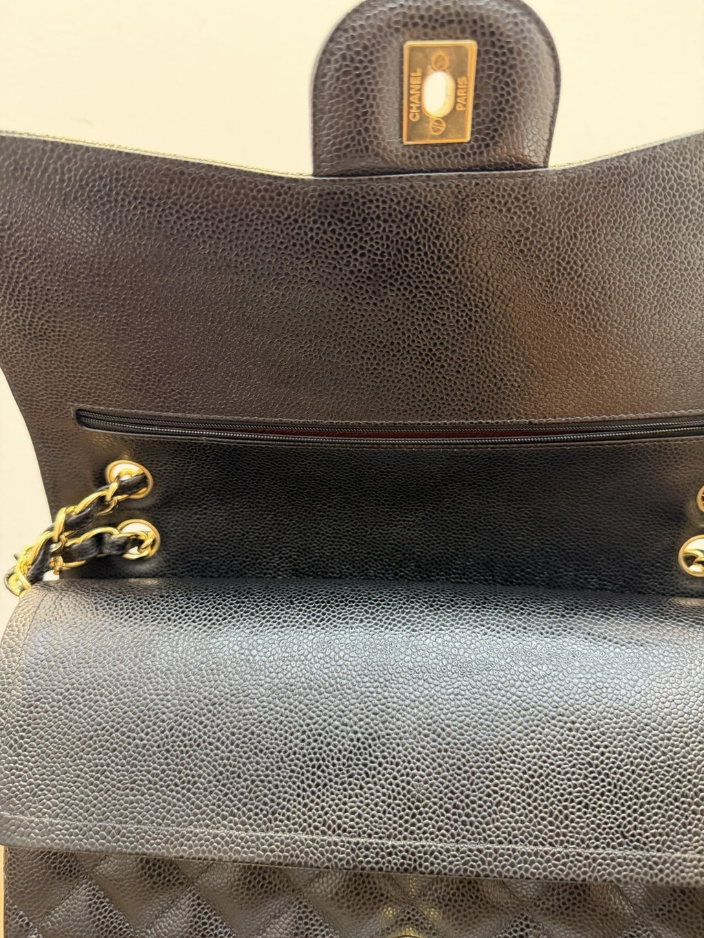 Chanel Black Classic Jumbo Shoulder Bag