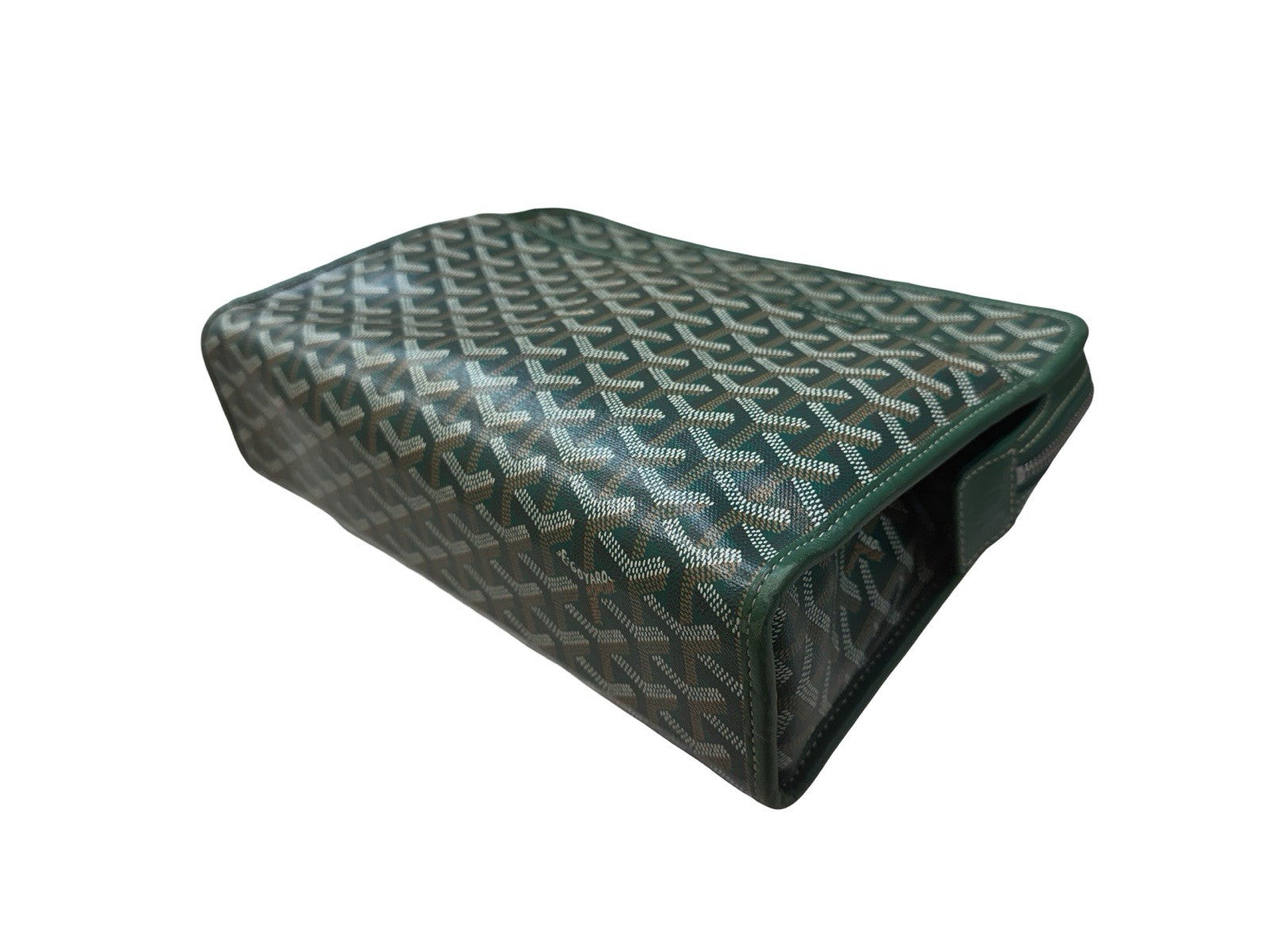Goyard Goyardine Jouvence Toiletry Pouch Coated Canvas GM Green