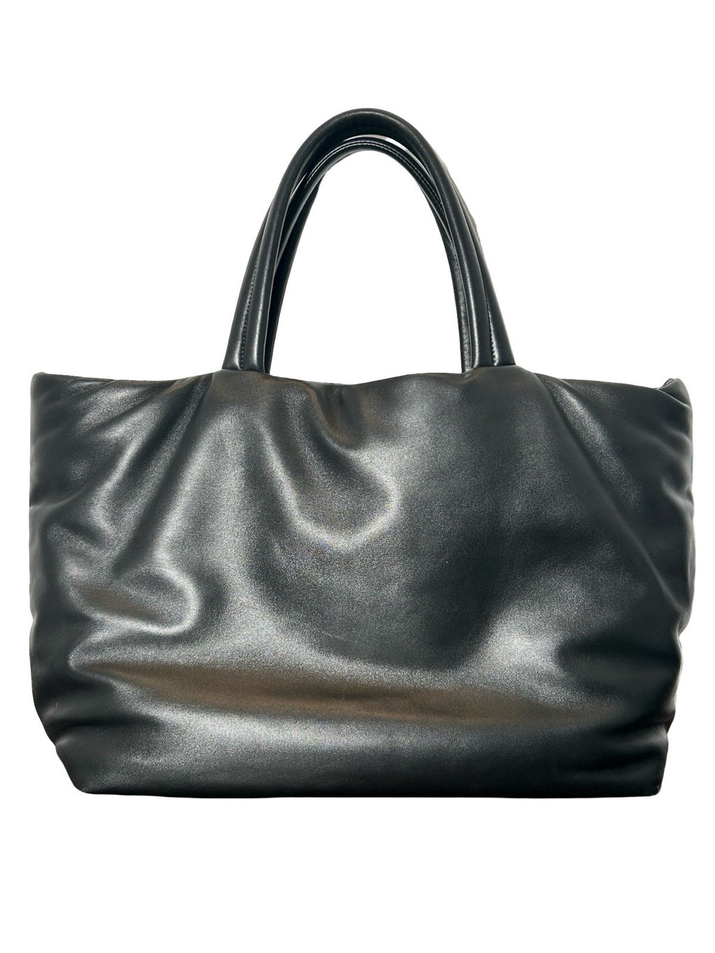 Saint Laurent YSL logo-debossed leather Puffer Tote Bag