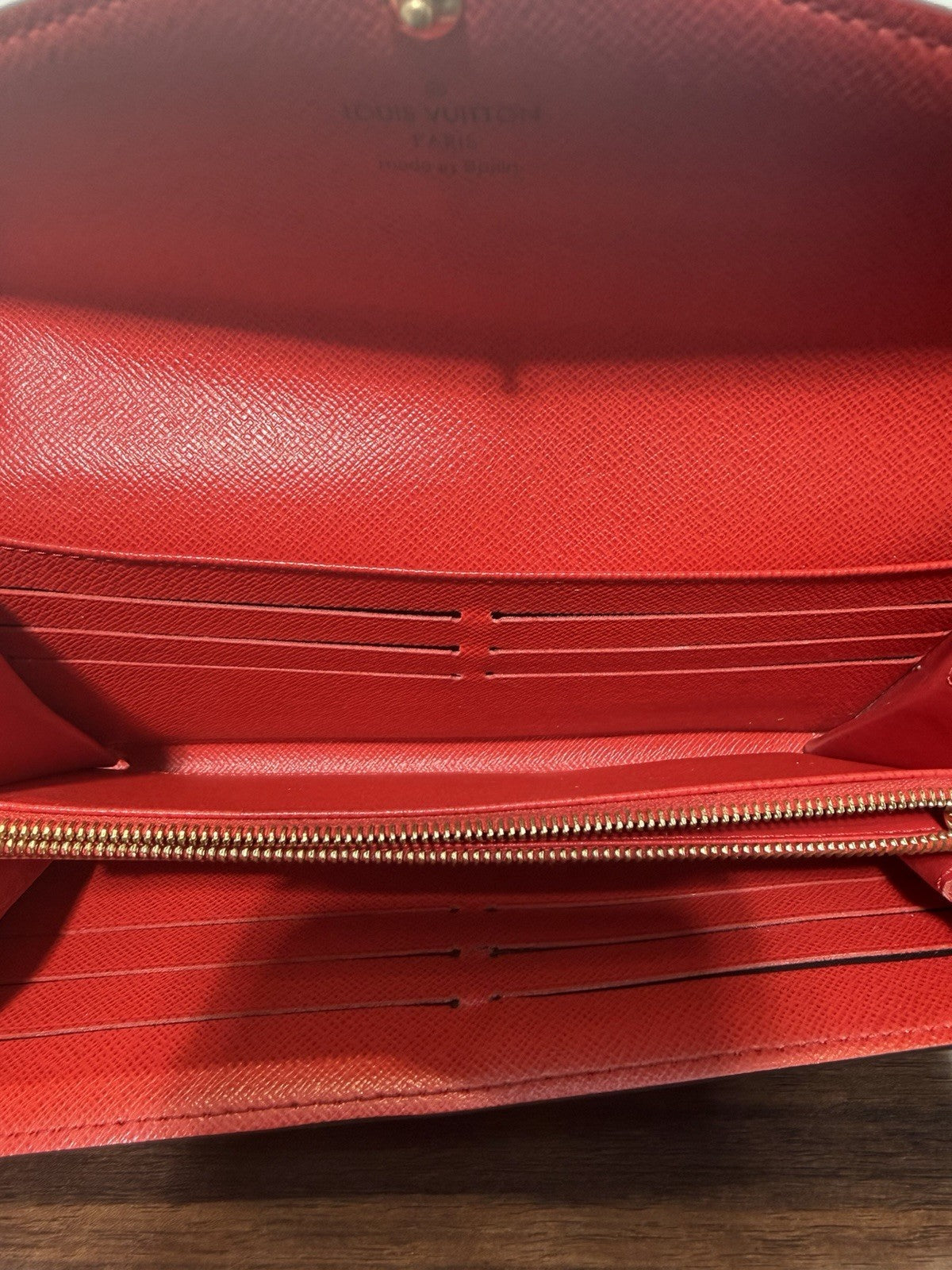 Louis Vuitton Sarah Wallet Red Inside