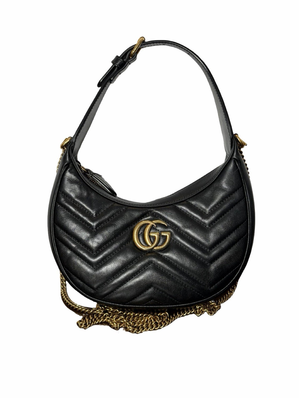 Gucci Double G Marmont Shoulder Bag In Black 
