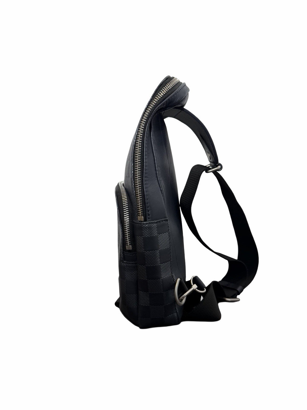 Louis Vuitton Avenue Sling Bag Damier Graphite Black/Gray Zip Adjustable Strap